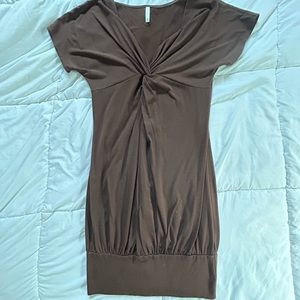 Brown mini dress
